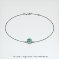 <span>0.86</span>&nbsp;<span class="tooltip-light">Ct.Tw.<span class="tooltiptext">Total Carat Weight</span></span> Emerald Bracelet, 18K White Gold 2