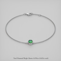 <span>0.73</span>&nbsp;<span class="tooltip-light">Ct.Tw.<span class="tooltiptext">Total Carat Weight</span></span> Gemstone Bracelet, 18K White Gold 2