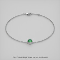 0.73 Ct.Tw. Gemstone Bracelet, 18K White Gold 2