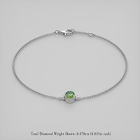 <span>0.96</span>&nbsp;<span class="tooltip-light">Ct.Tw.<span class="tooltiptext">Total Carat Weight</span></span> Gemstone Bracelet, 18K White Gold 2