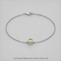 1.05 Ct.Tw. Gemstone Bracelet, 18K White Gold 2