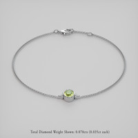 <span>1.07</span>&nbsp;<span class="tooltip-light">Ct.Tw.<span class="tooltiptext">Total Carat Weight</span></span> Gemstone Bracelet, 18K White Gold 2