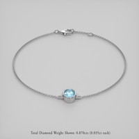 <span>0.98</span>&nbsp;<span class="tooltip-light">Ct.Tw.<span class="tooltiptext">Total Carat Weight</span></span> Gemstone Bracelet, 18K White Gold 2