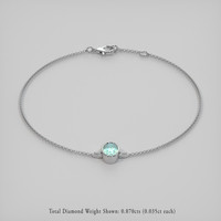 0.81 Ct.Tw. Gemstone Bracelet, 18K White Gold 2