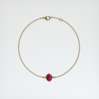 <span>1.06</span>&nbsp;<span class="tooltip-light">Ct.Tw.<span class="tooltiptext">Total Carat Weight</span></span> Ruby Bracelet, 14K Yellow Gold 3