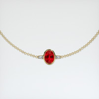 <span>1.03</span>&nbsp;<span class="tooltip-light">Ct.Tw.<span class="tooltiptext">Total Carat Weight</span></span> Ruby Bracelet, 14K Yellow Gold 1