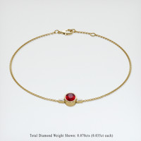 <span>1.03</span>&nbsp;<span class="tooltip-light">Ct.Tw.<span class="tooltiptext">Total Carat Weight</span></span> Ruby Bracelet, 14K Yellow Gold 2