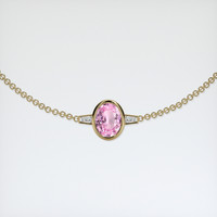 1.03 Ct.Tw. Pink Sapphire Bracelet, 14K Yellow Gold 1
