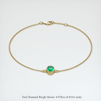 <span>0.75</span>&nbsp;<span class="tooltip-light">Ct.Tw.<span class="tooltiptext">Total Carat Weight</span></span> Emerald Bracelet, 18K Yellow Gold 2