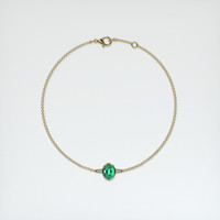 <span>0.75</span>&nbsp;<span class="tooltip-light">Ct.Tw.<span class="tooltiptext">Total Carat Weight</span></span> Emerald Bracelet, 18K Yellow Gold 3