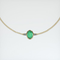 0.72 Ct.Tw. Emerald Bracelet, 18K Yellow Gold 1