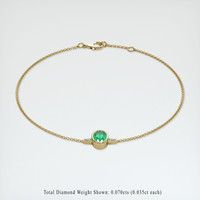 0.72 Ct.Tw. Emerald Bracelet, 18K Yellow Gold 2