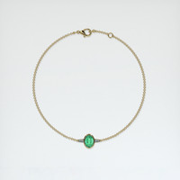0.72 Ct.Tw. Emerald Bracelet, 18K Yellow Gold 3