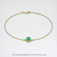 <span>0.95</span>&nbsp;<span class="tooltip-light">Ct.Tw.<span class="tooltiptext">Total Carat Weight</span></span> Emerald Bracelet, 18K Yellow Gold 2