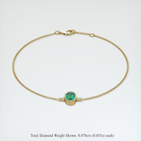 <span>0.97</span>&nbsp;<span class="tooltip-light">Ct.Tw.<span class="tooltiptext">Total Carat Weight</span></span> Emerald Bracelet, 18K Yellow Gold 2