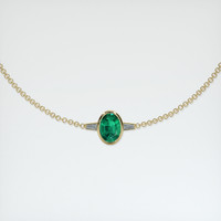 0.86 Ct.Tw. Emerald Bracelet, 18K Yellow Gold 1