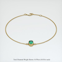 <span>0.86</span>&nbsp;<span class="tooltip-light">Ct.Tw.<span class="tooltiptext">Total Carat Weight</span></span> Emerald Bracelet, 18K Yellow Gold 2