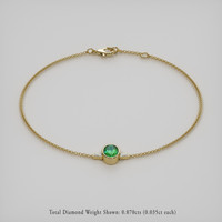 0.73 Ct.Tw. Gemstone Bracelet, 18K Yellow Gold 2