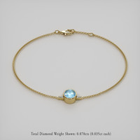 0.98 Ct.Tw. Gemstone Bracelet, 18K Yellow Gold 2