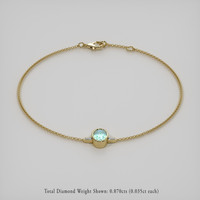 0.81 Ct.Tw. Gemstone Bracelet, 18K Yellow Gold 2