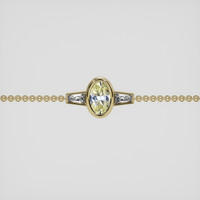 <span>0.27</span>&nbsp;<span class="tooltip-light">Ct.Tw.<span class="tooltiptext">Total Carat Weight</span></span> Greenish Yellow Sapphire Bracelet, 18K Yellow Gold 1