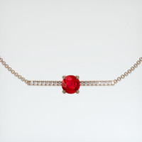 <span>1.20</span>&nbsp;<span class="tooltip-light">Ct.Tw.<span class="tooltiptext">Total Carat Weight</span></span> Ruby Bracelet, 14K Rose Gold 1