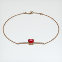 <span>1.20</span>&nbsp;<span class="tooltip-light">Ct.Tw.<span class="tooltiptext">Total Carat Weight</span></span> Ruby Bracelet, 14K Rose Gold 2