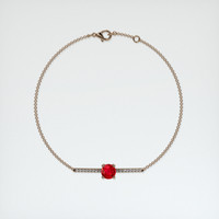 <span>1.20</span>&nbsp;<span class="tooltip-light">Ct.Tw.<span class="tooltiptext">Total Carat Weight</span></span> Ruby Bracelet, 14K Rose Gold 3