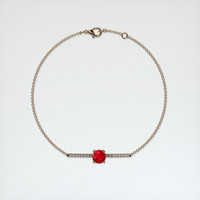 1.20 Ct.Tw. Ruby Bracelet, 14K Rose Gold 3