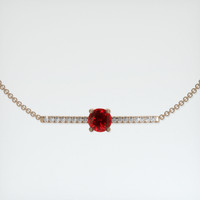 <span>0.89</span>&nbsp;<span class="tooltip-light">Ct.Tw.<span class="tooltiptext">Total Carat Weight</span></span> Ruby Bracelet, 14K Rose Gold 1