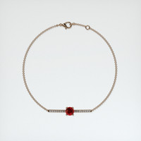 0.89 Ct.Tw. Ruby Bracelet, 14K Rose Gold 3
