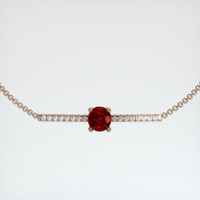 <span>1.02</span>&nbsp;<span class="tooltip-light">Ct.Tw.<span class="tooltiptext">Total Carat Weight</span></span> Ruby Bracelet, 14K Rose Gold 1