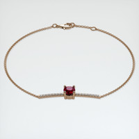 1.02 Ct.Tw. Ruby Bracelet, 14K Rose Gold 2