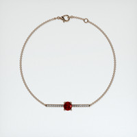 <span>1.02</span>&nbsp;<span class="tooltip-light">Ct.Tw.<span class="tooltiptext">Total Carat Weight</span></span> Ruby Bracelet, 14K Rose Gold 3