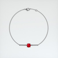 <span>1.20</span>&nbsp;<span class="tooltip-light">Ct.Tw.<span class="tooltiptext">Total Carat Weight</span></span> Ruby Bracelet, 14K White Gold 3