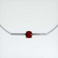 <span>1.02</span>&nbsp;<span class="tooltip-light">Ct.Tw.<span class="tooltiptext">Total Carat Weight</span></span> Ruby Bracelet, 14K White Gold 1