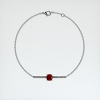 <span>1.02</span>&nbsp;<span class="tooltip-light">Ct.Tw.<span class="tooltiptext">Total Carat Weight</span></span> Ruby Bracelet, 14K White Gold 3