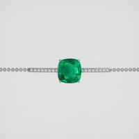 <span>3.37</span>&nbsp;<span class="tooltip-light">Ct.Tw.<span class="tooltiptext">Total Carat Weight</span></span> Emerald Bracelet, 18K White Gold 1