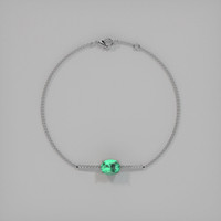 <span>1.48</span>&nbsp;<span class="tooltip-light">Ct.Tw.<span class="tooltiptext">Total Carat Weight</span></span> Emerald Bracelet, 18K White Gold 3