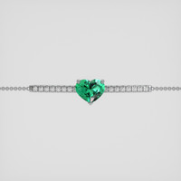 <span>0.65</span>&nbsp;<span class="tooltip-light">Ct.Tw.<span class="tooltiptext">Total Carat Weight</span></span> Emerald Bracelet, 18K White Gold 1