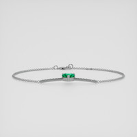 <span>0.65</span>&nbsp;<span class="tooltip-light">Ct.Tw.<span class="tooltiptext">Total Carat Weight</span></span> Emerald Bracelet, 18K White Gold 2