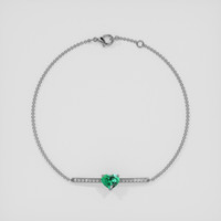 <span>0.65</span>&nbsp;<span class="tooltip-light">Ct.Tw.<span class="tooltiptext">Total Carat Weight</span></span> Emerald Bracelet, 18K White Gold 3