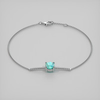 1.25 Ct.Tw. Gemstone Bracelet, 18K White Gold 2