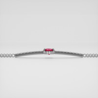 <span>0.82</span> <span class="tooltip-light">Ct.Tw.<span class="tooltiptext">Total Carat Weight</span></span> Pinkish Red Ruby Bracelet, 18K White Gold 4