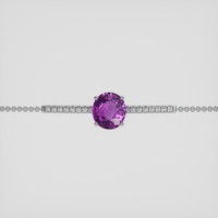 <span>2.22</span> <span class="tooltip-light">Ct.Tw.<span class="tooltiptext">Total Carat Weight</span></span> Purple Sapphire Bracelet, 18K White Gold 1