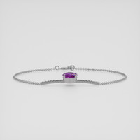 <span>2.22</span> <span class="tooltip-light">Ct.Tw.<span class="tooltiptext">Total Carat Weight</span></span> Purple Sapphire Bracelet, 18K White Gold 2