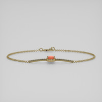 <span>0.61</span>&nbsp;<span class="tooltip-light">Ct.Tw.<span class="tooltiptext">Total Carat Weight</span></span> Salmon (Orange) Coral Bracelet, 14K Yellow Gold 2