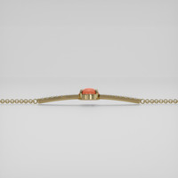 <span>0.61</span>&nbsp;<span class="tooltip-light">Ct.Tw.<span class="tooltiptext">Total Carat Weight</span></span> Salmon (Orange) Coral Bracelet, 14K Yellow Gold 4