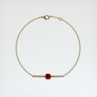 <span>0.89</span>&nbsp;<span class="tooltip-light">Ct.Tw.<span class="tooltiptext">Total Carat Weight</span></span> Ruby Bracelet, 14K Yellow Gold 3