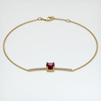 <span>1.02</span>&nbsp;<span class="tooltip-light">Ct.Tw.<span class="tooltiptext">Total Carat Weight</span></span> Ruby Bracelet, 14K Yellow Gold 2